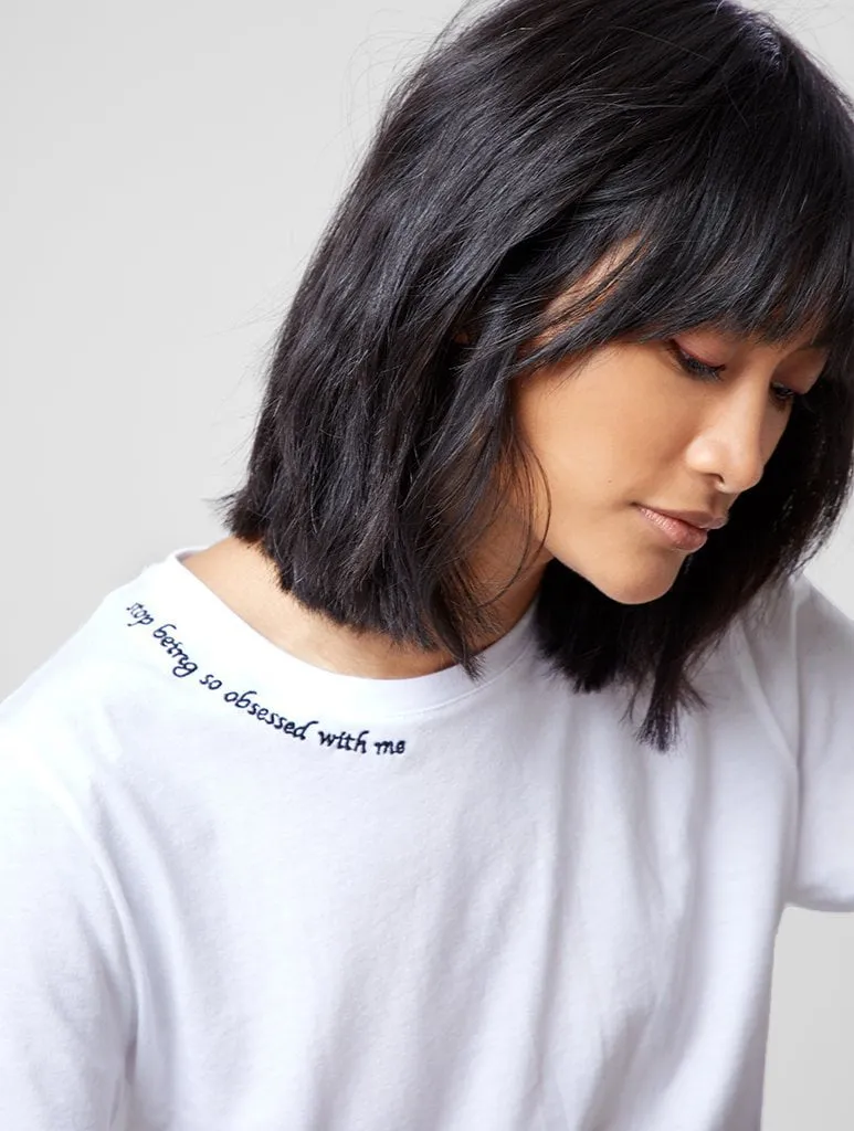 White Slogan Tee sold by Skinnydip London