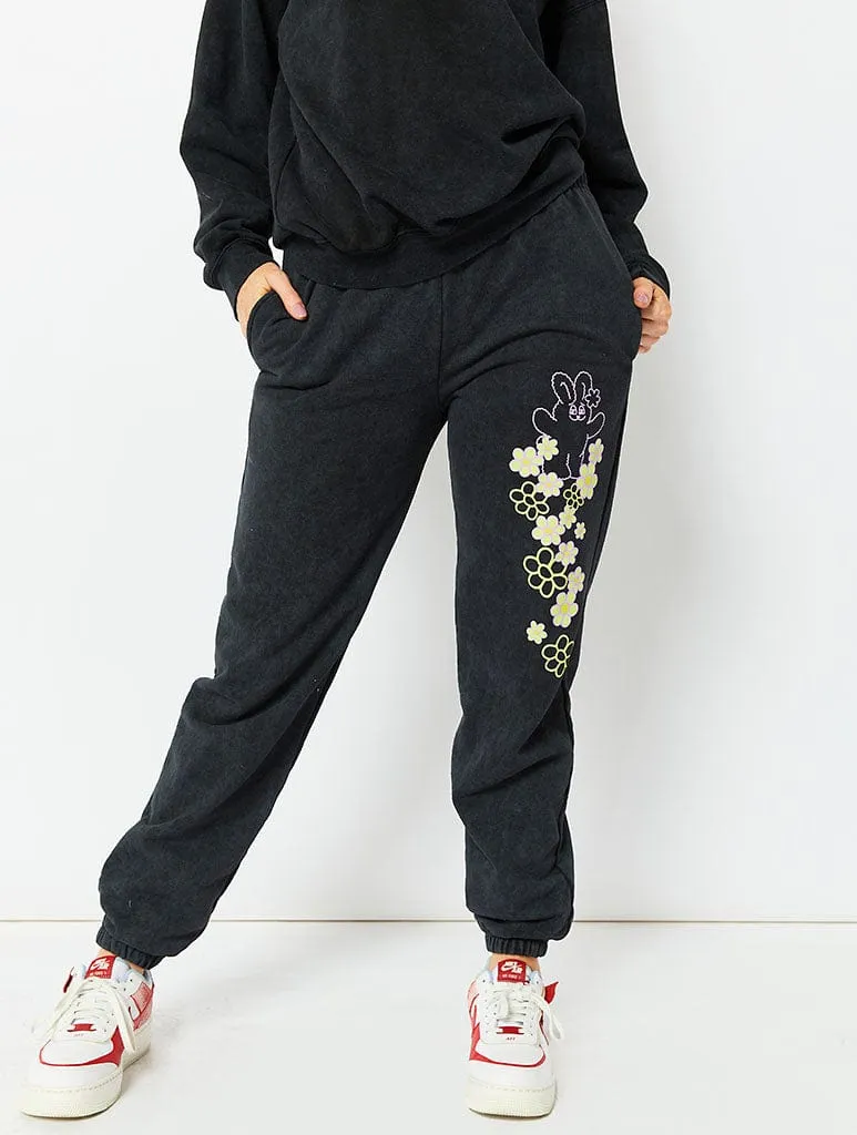 Bunny Print Relaxed Joggers sold by Skinnydip London product image thumbnail 2