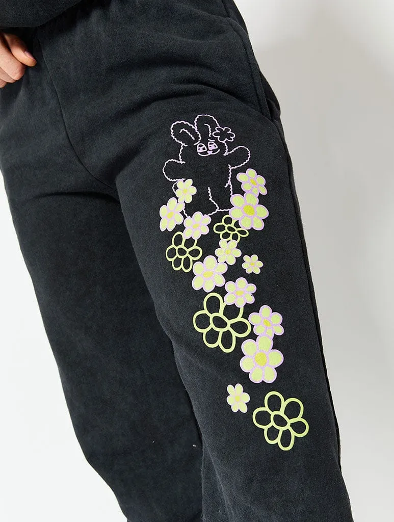 Bunny Print Relaxed Joggers sold by Skinnydip London product image thumbnail 3