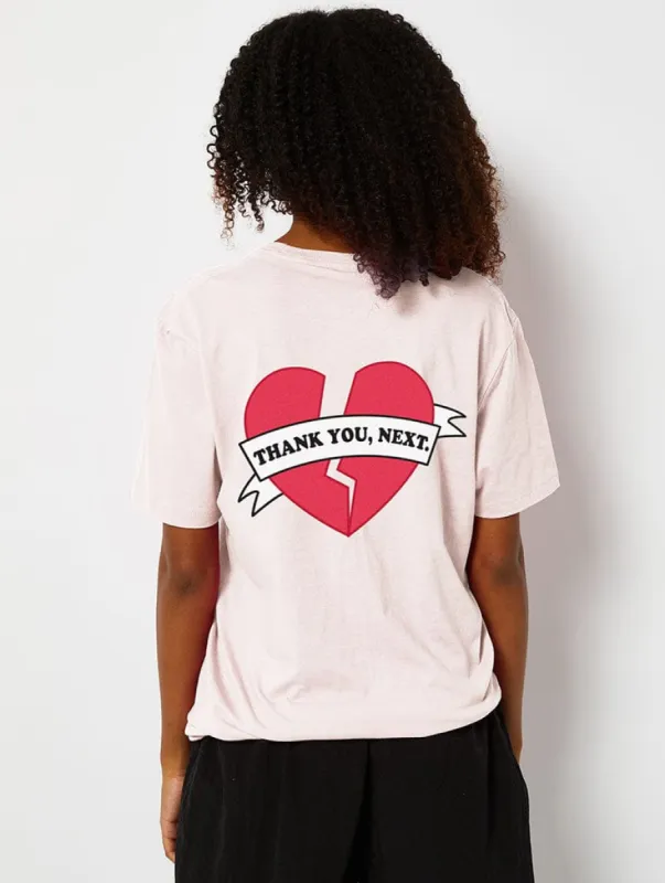 Thank You Next T-Shirt in Pink sold by Skinnydip London