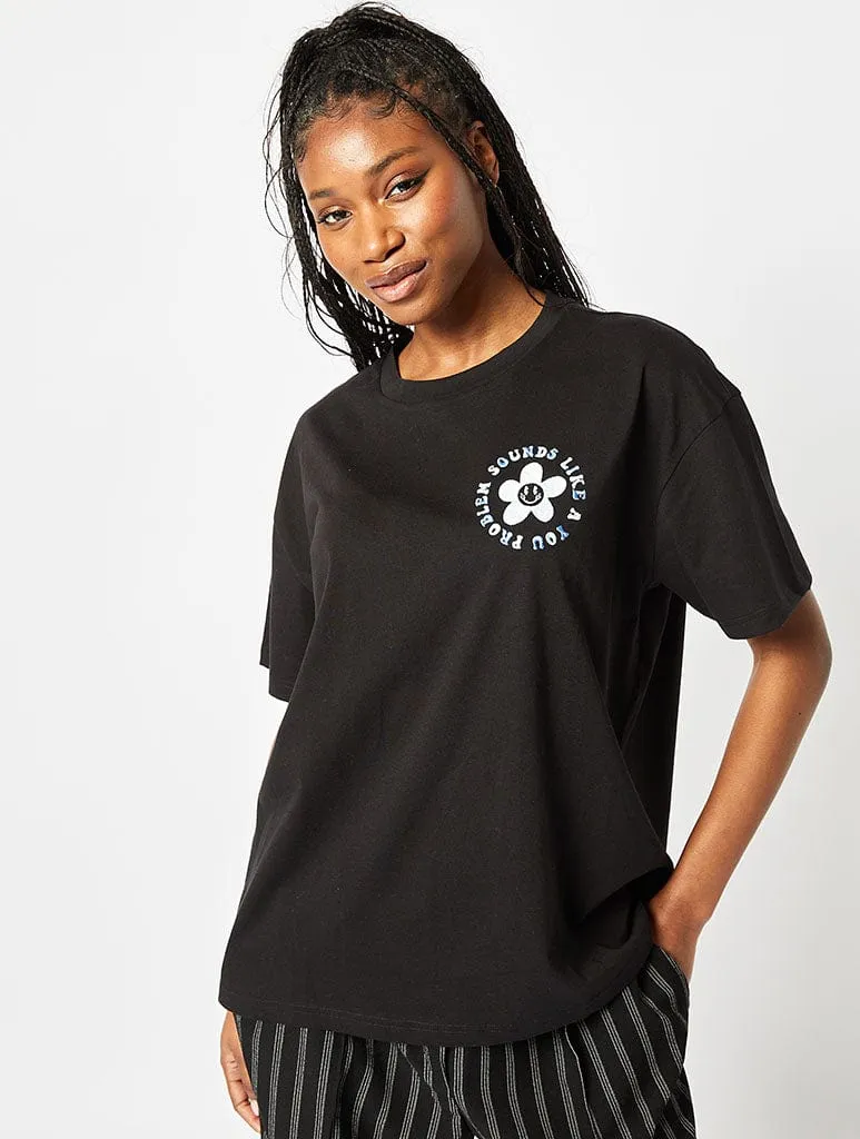 Sounds Like A You Problem Oversized T-Shirt sold by Skinnydip London product image thumbnail 3
