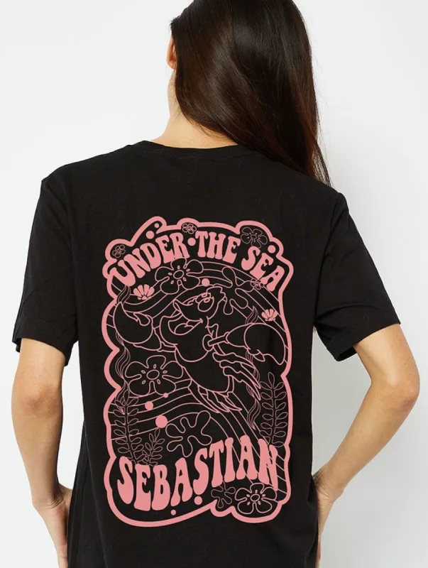 Disney Sebastian T-Shirt in Black sold by Skinnydip London