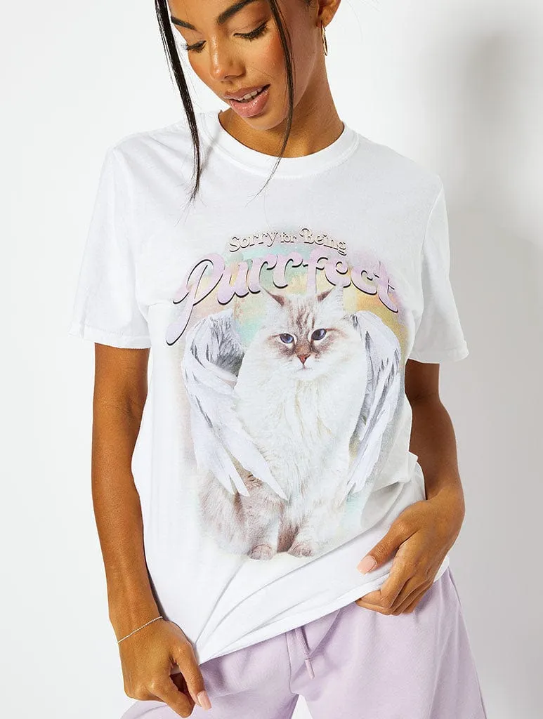 Sorry For Being Purrfect Graphic T-Shirt sold by Skinnydip London