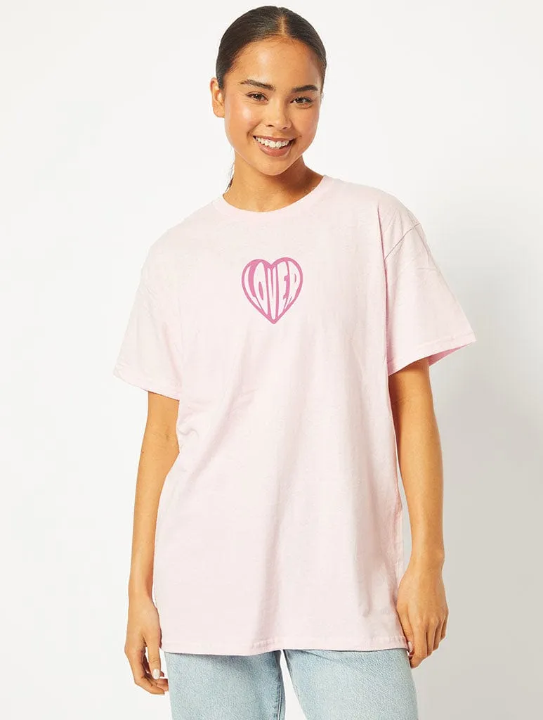 Lover T-Shirt in Pink sold by Skinnydip London product image thumbnail 3