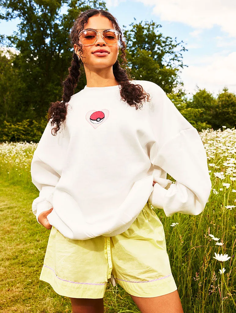 Pokémon Catch 'Em All Ecru Sweatshirt sold by Skinnydip London product image thumbnail 3
