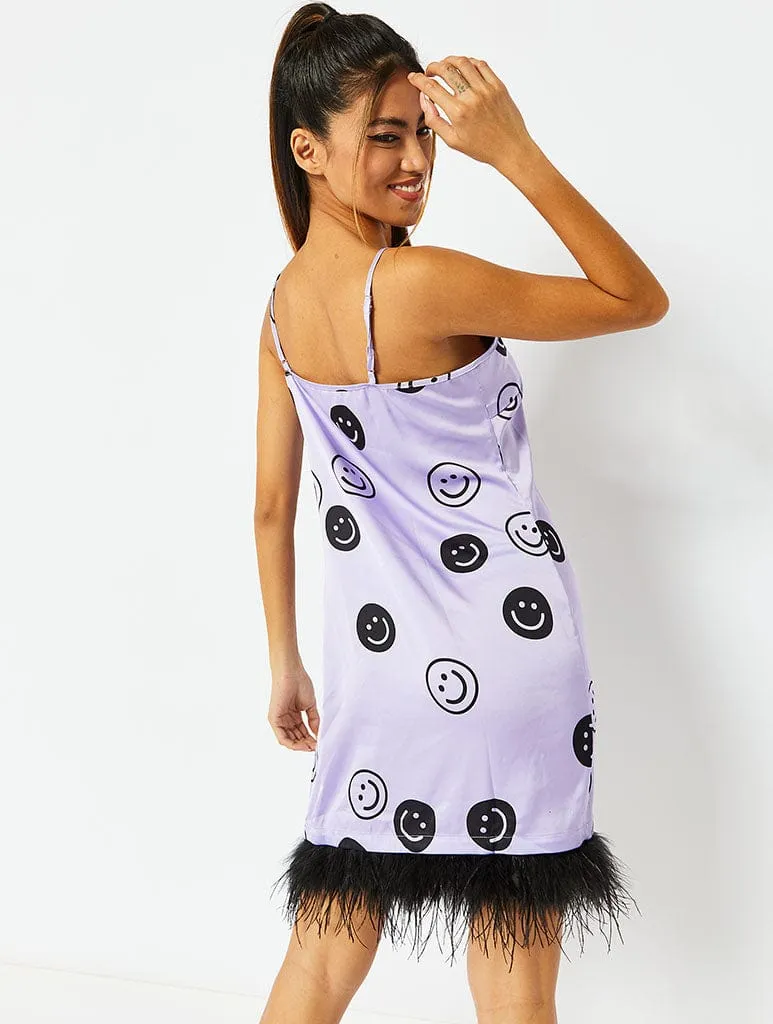 Lilac & Black Smiley Nightdress sold by Skinnydip London product image thumbnail 5