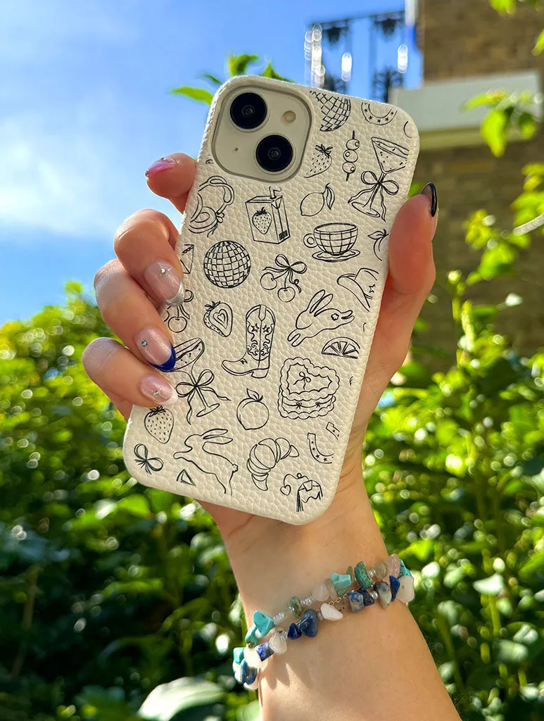 Coquette Doodle Vegan Leather iPhone Case sold by Skinnydip London product image thumbnail 2