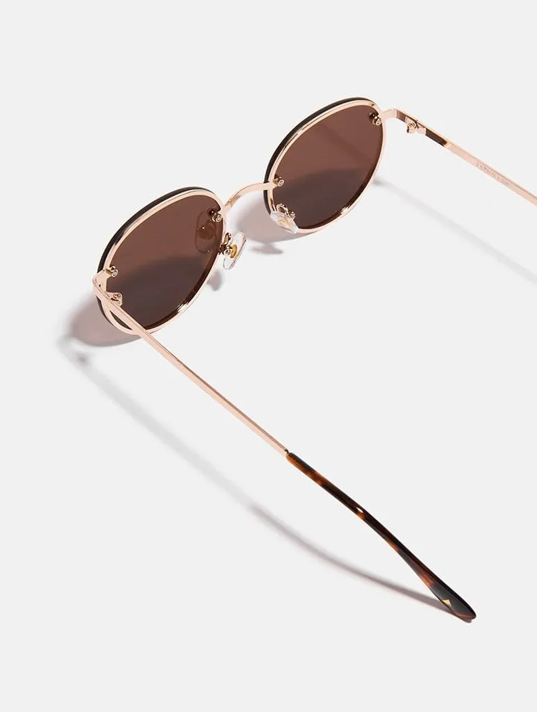 Smokey Frameless Round Sunglasses sold by Skinnydip London product image thumbnail 4