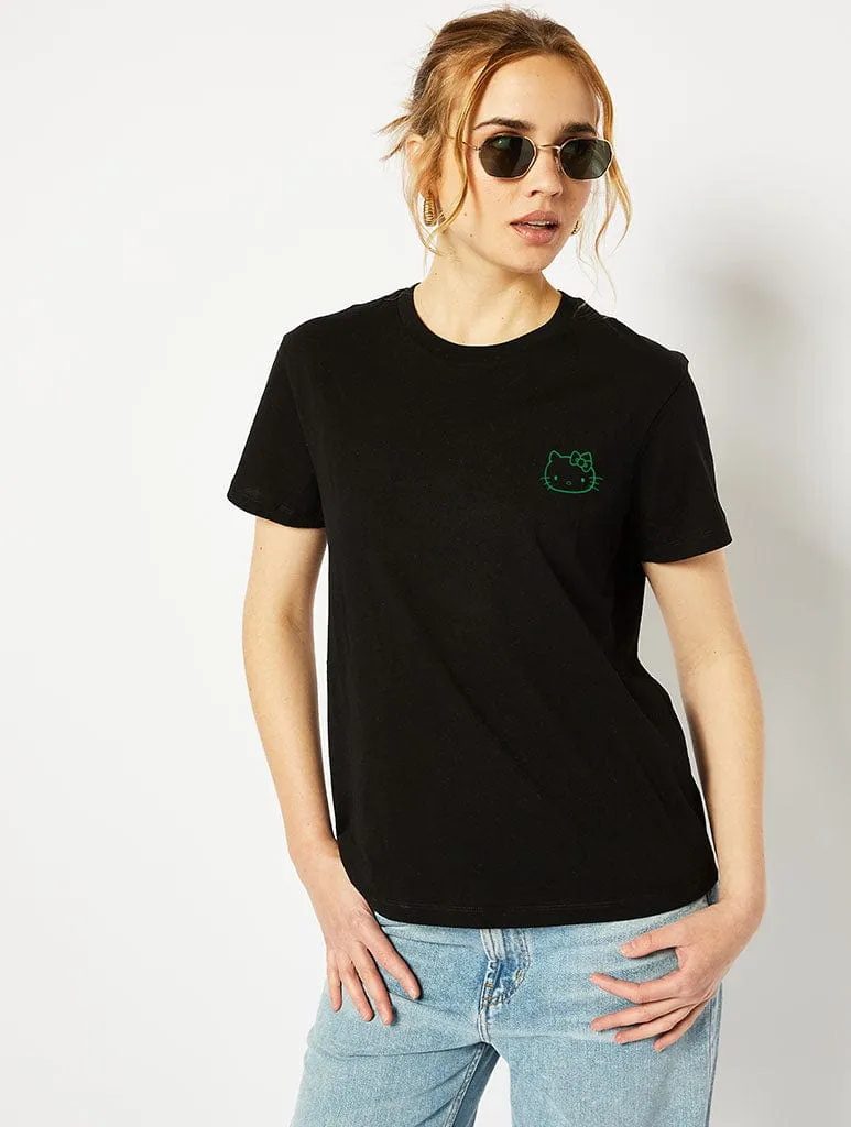 Hello Kitty x Skinnydip Candy Kitty T-Shirt in Black sold by Skinnydip London product image thumbnail 2