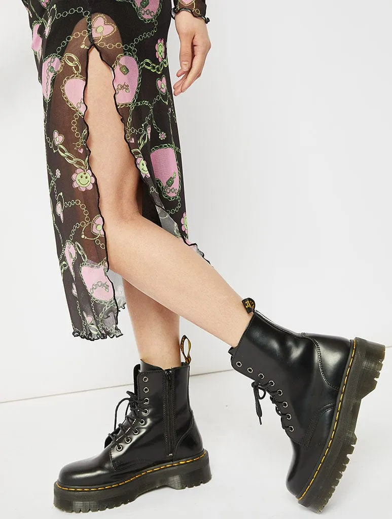 Charming Chain Heart Mesh Midi Dress sold by Skinnydip London product image thumbnail 5