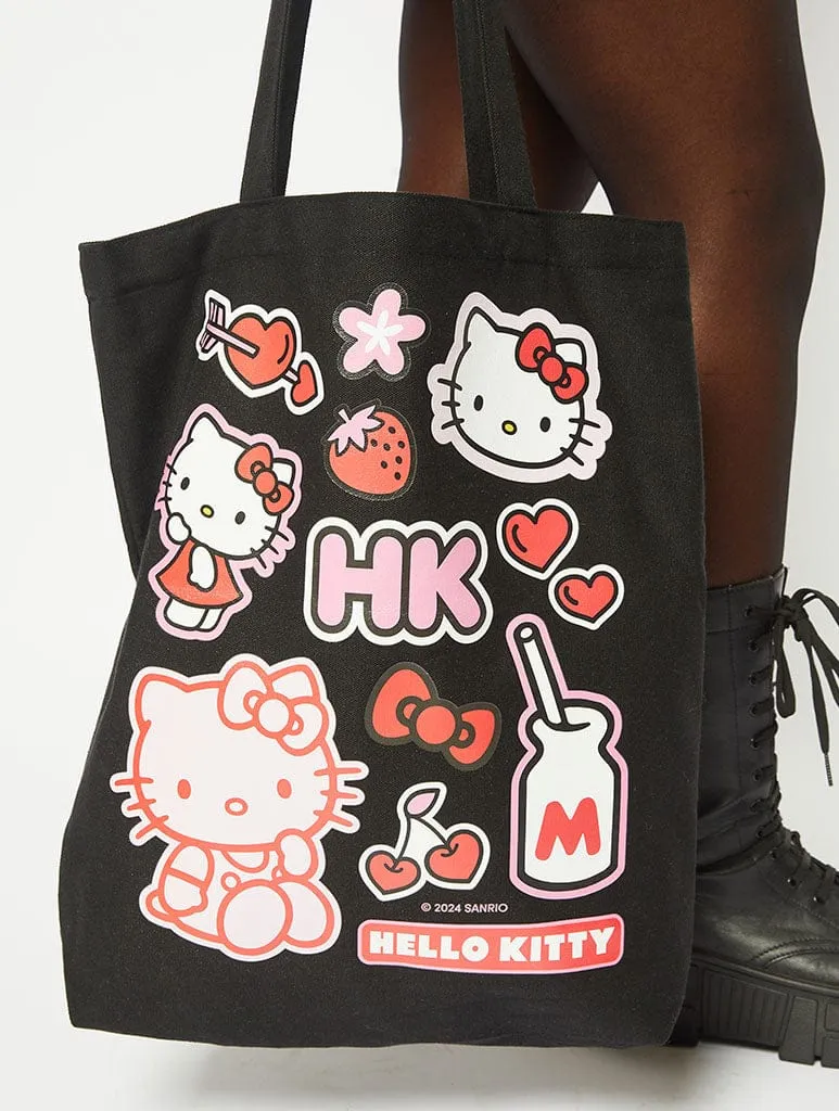 Hello Kitty x Skinnydip Sticker Tote Bag sold by Skinnydip London