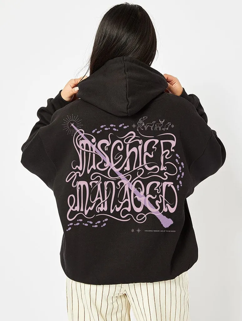 Harry Potter x Skinnydip Mischief Managed Hoodie In Black sold by Skinnydip London