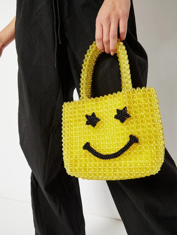 Star Smize Yellow Beaded Bag sold by Skinnydip London