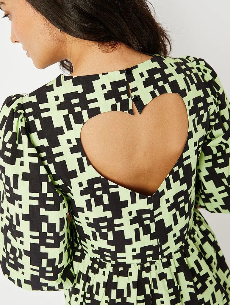 Deconstructed Check Heart Poplin Dress sold by Skinnydip London product image thumbnail 5