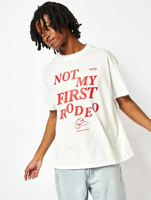 Not my First Rodeo T-Shirt in White sold by Skinnydip London