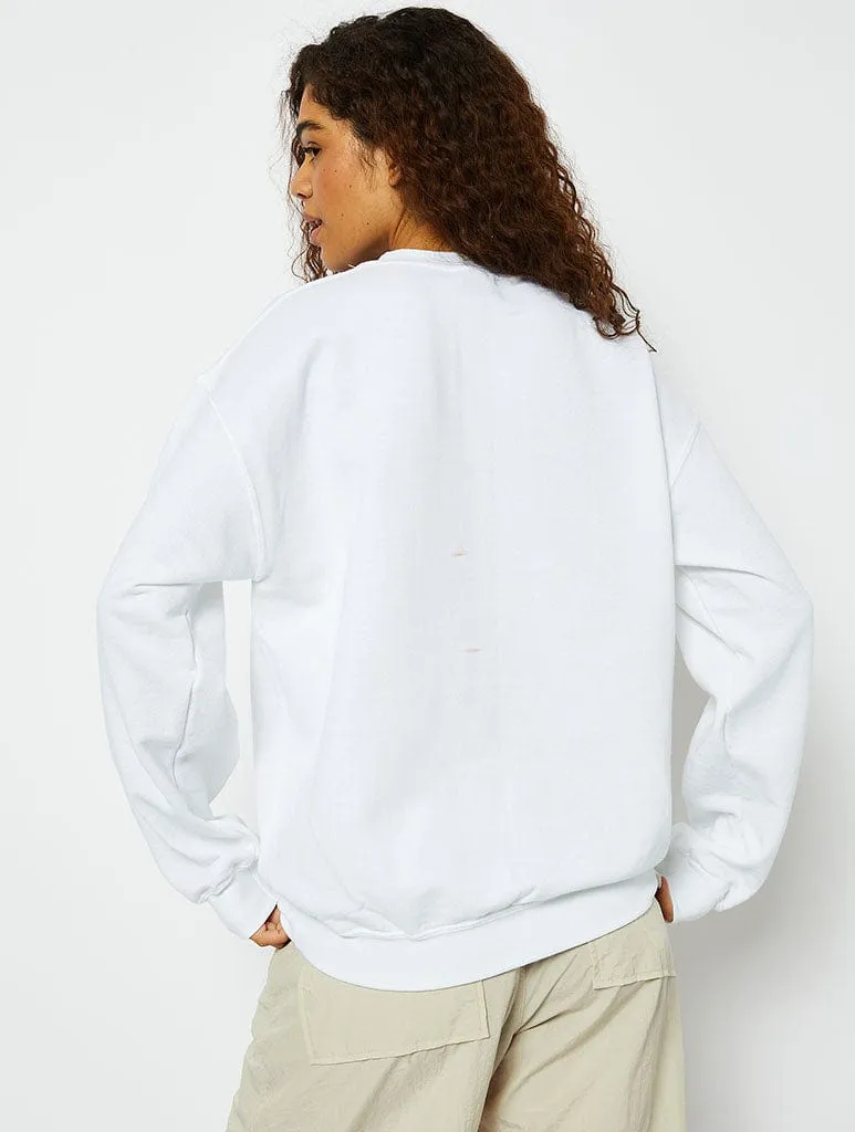 Karma Sweatshirt in White sold by Skinnydip London product image thumbnail 2