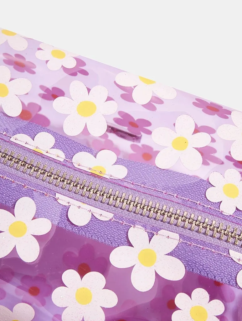 Lilac Daisy Makeup Bag sold by Skinnydip London product image thumbnail 4