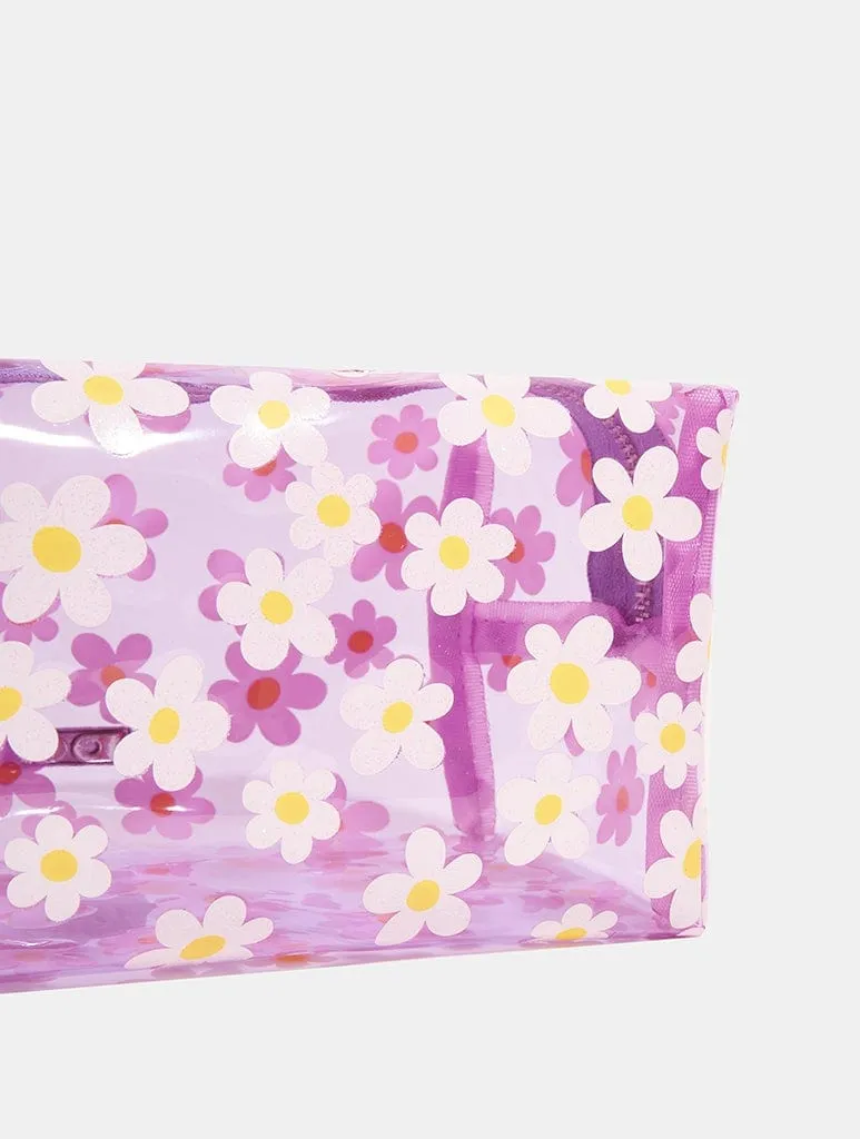 Lilac Daisy Makeup Bag sold by Skinnydip London product image thumbnail 2