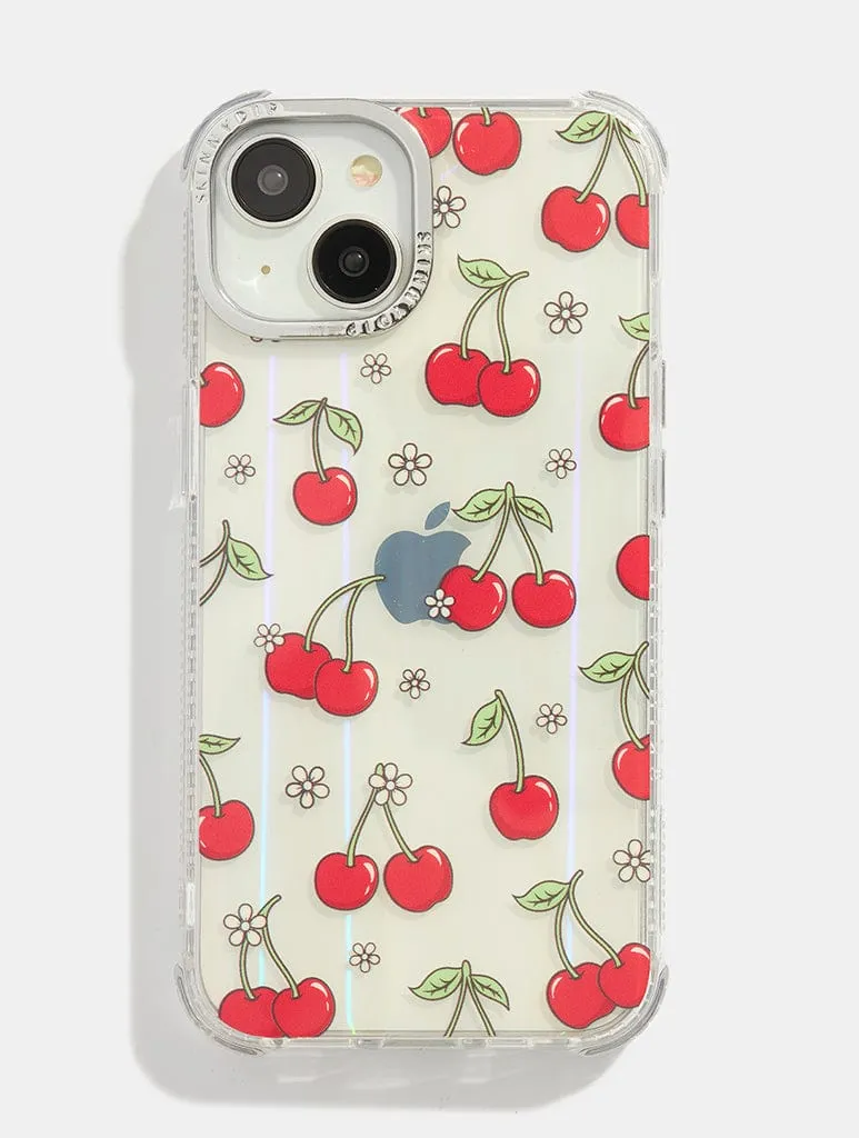 Floral Cherry Shock iPhone Case sold by Skinnydip London