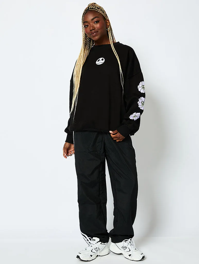 Disney Nightmare Before Christmas Jack Skellington Sweatshirt in Black sold by Skinnydip London product image thumbnail 4
