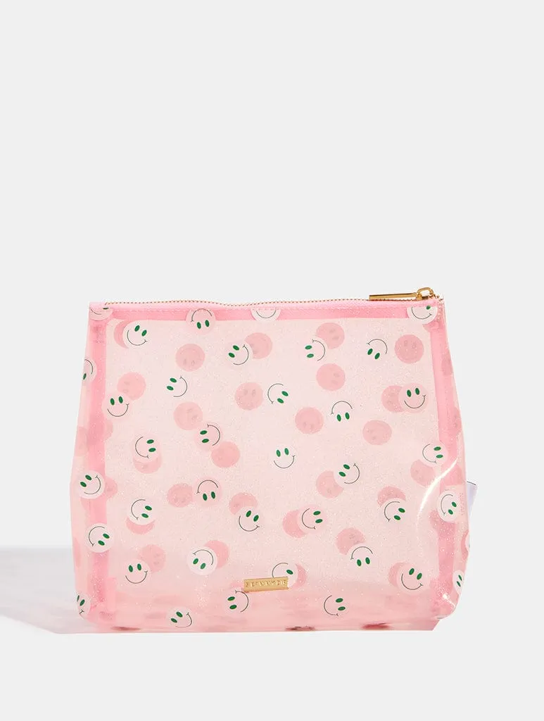 Pink & Green Happy Face Wash Bag sold by Skinnydip London product image thumbnail 2