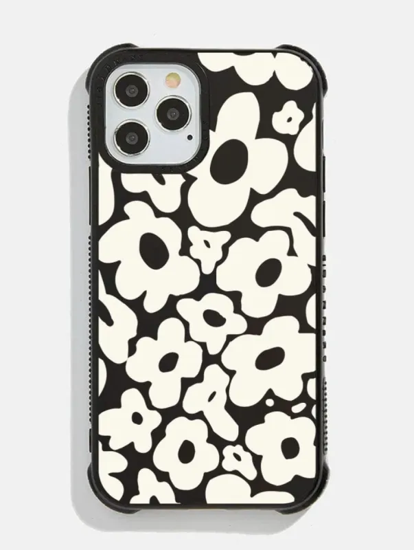 White Warped Flower Shock iPhone Case sold by Skinnydip London