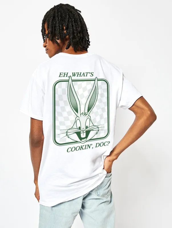 Looney Tunes x Skinnydip What's Cookin' T-Shirt in White sold by Skinnydip London