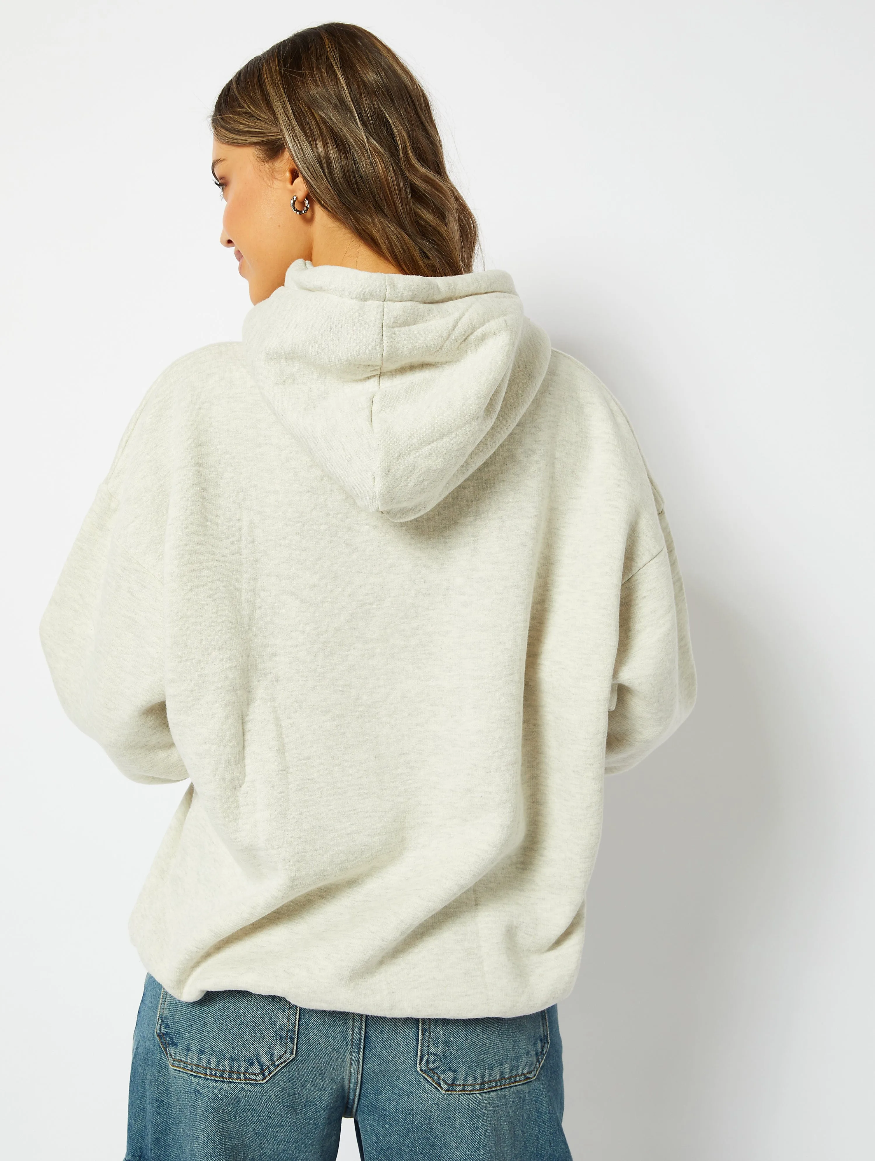 Tragic Grey Marl Oversized Hoodie sold by Skinnydip London product image thumbnail 4