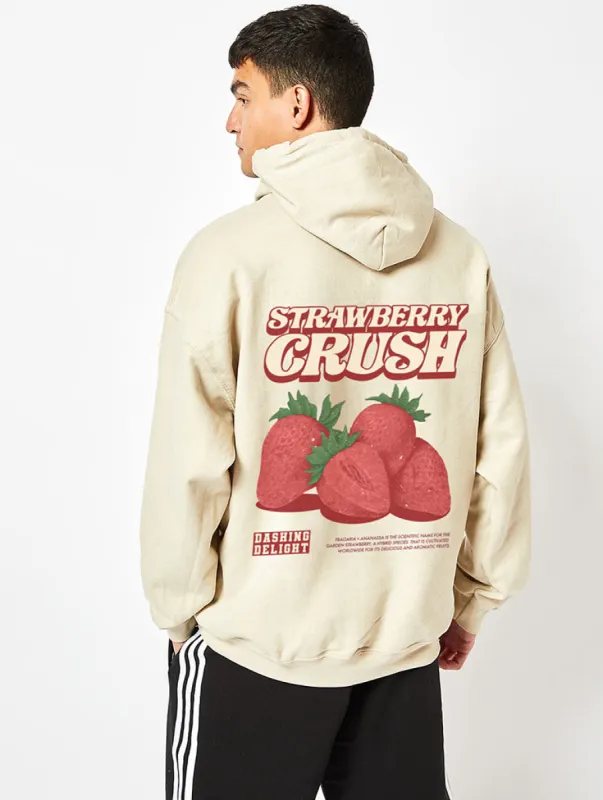 Strawberry Crush Hoodie in Sand sold by Skinnydip London