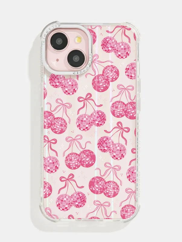 Bow Disco Cherry Shock iPhone Case sold by Skinnydip London