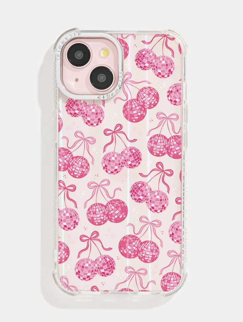 Bow Disco Cherry Shock iPhone Case sold by Skinnydip London