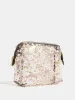 Chocolate Ditsy Floral Wash Bag sold by Skinnydip London