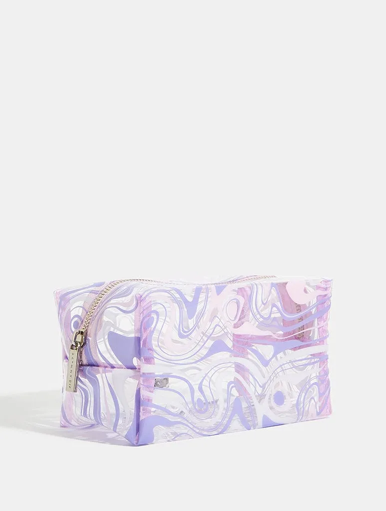Lilac Swirl Makeup Bag sold by Skinnydip London product image thumbnail 4