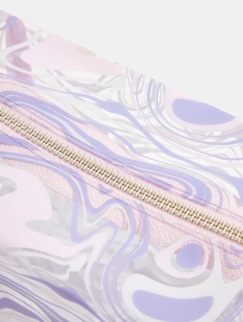 Lilac Swirl Makeup Bag sold by Skinnydip London product image thumbnail 3