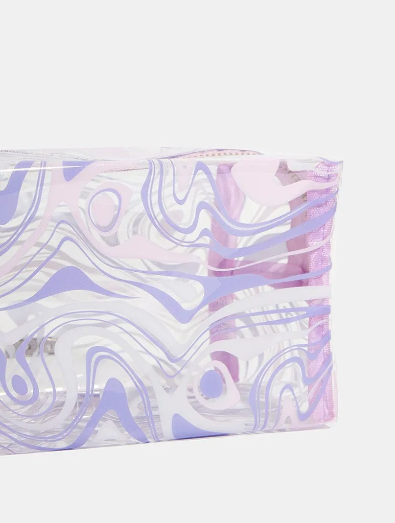Lilac Swirl Makeup Bag sold by Skinnydip London product image thumbnail 2