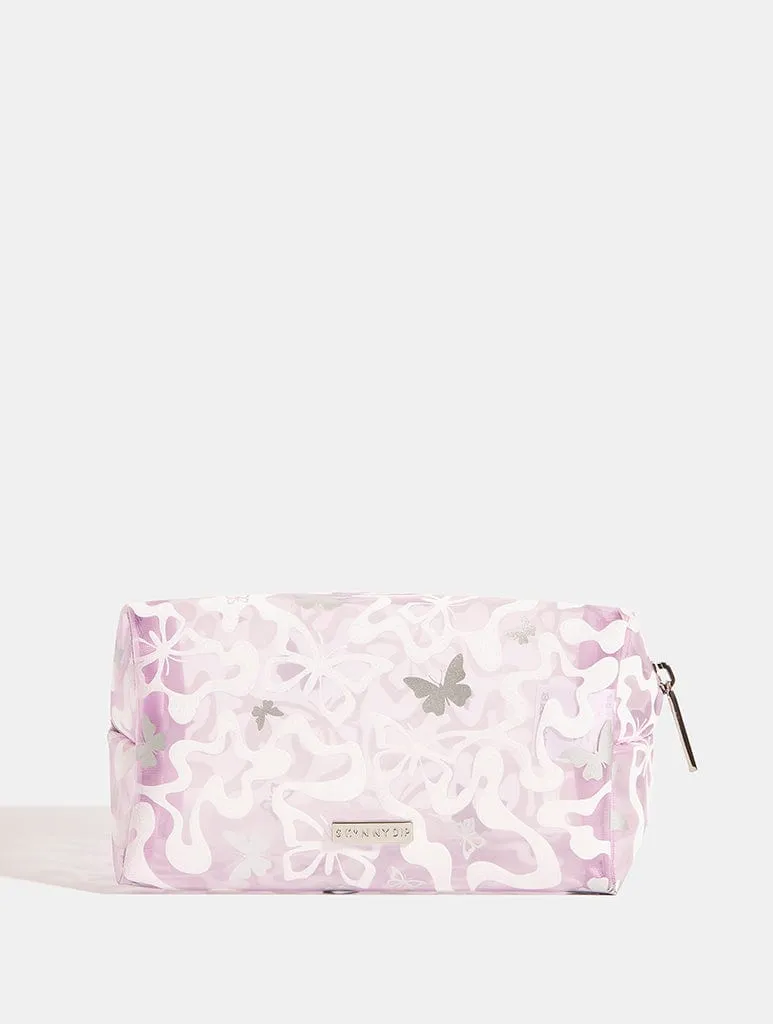 Lilac Butterfly Swirl Makeup Bag sold by Skinnydip London product image thumbnail 3