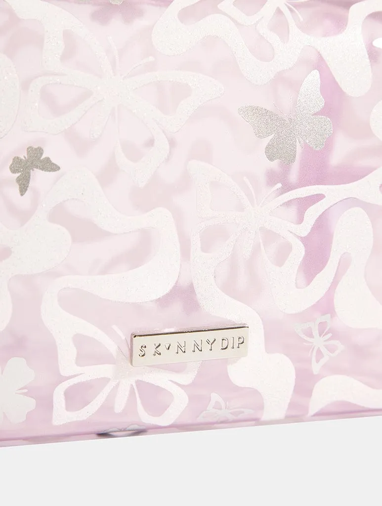 Lilac Butterfly Swirl Makeup Bag sold by Skinnydip London product image thumbnail 5