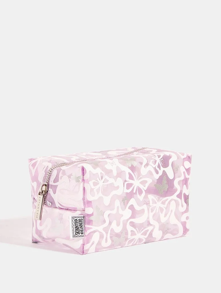 Lilac Butterfly Swirl Makeup Bag sold by Skinnydip London product image thumbnail 4