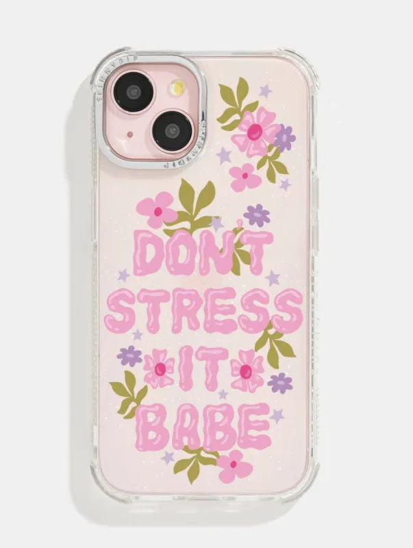 Printed Weird x Skinnydip Don't Stress It Babe Shock iPhone Case sold by Skinnydip London