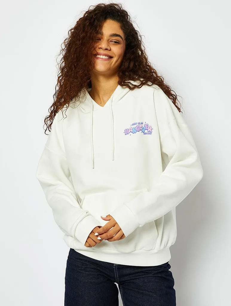Hangover Hoodie Ecru Oversized Hoodie sold by Skinnydip London product image thumbnail 3