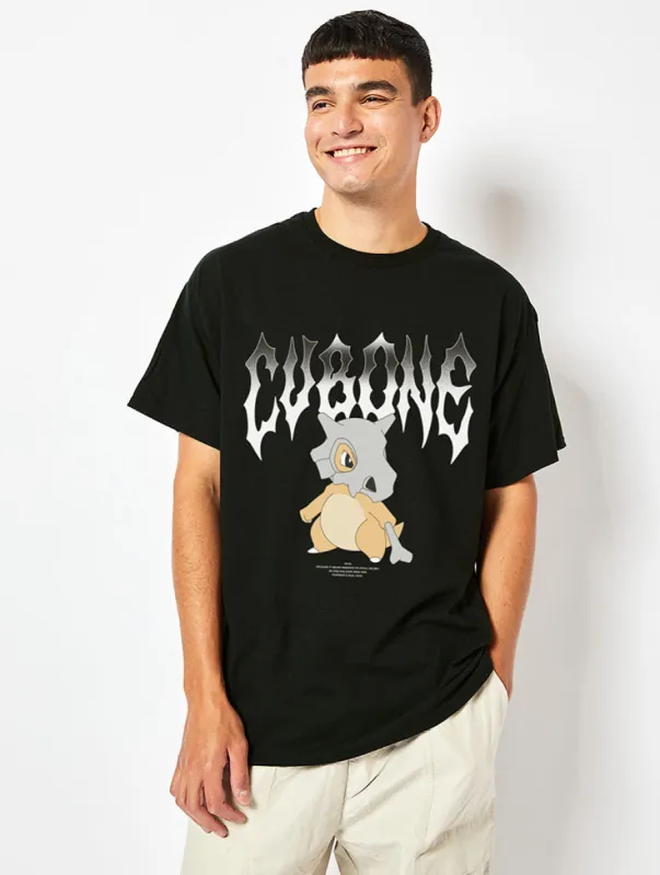 Pokemon Men's #0104 Cubone T-Shirt In Black sold by Skinnydip London