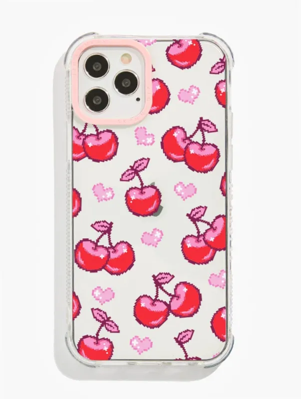 Big Fat Jenna x Skinnydip Pixel Cherry Shock iPhone Case sold by Skinnydip London