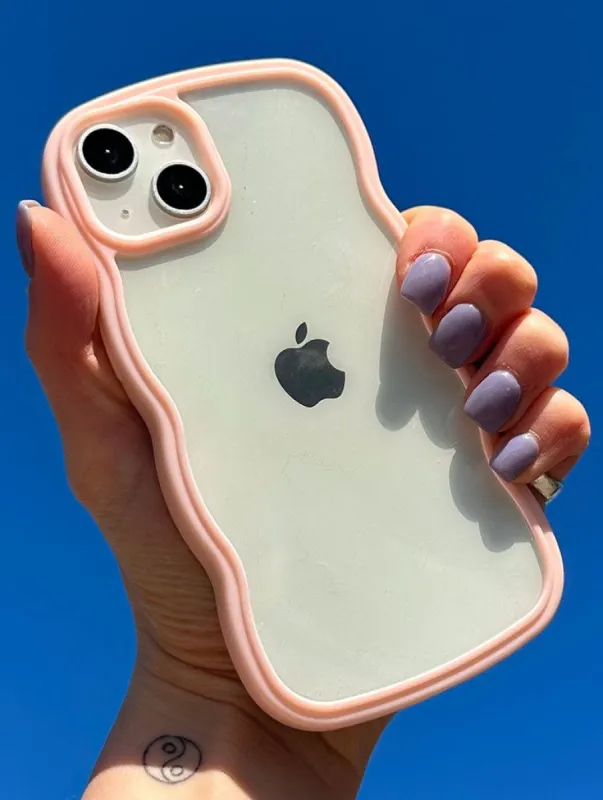 Pink Wavy iPhone Case made by Skinnydip London