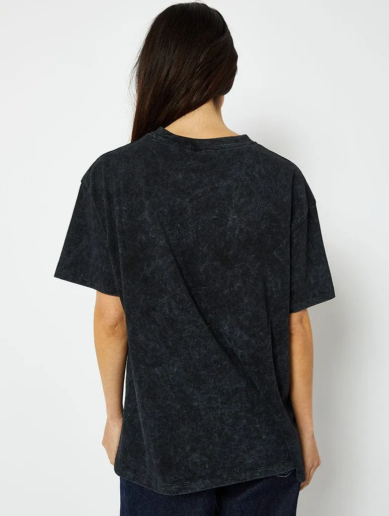 Whatever Acid Wash Oversized T-Shirt sold by Skinnydip London product image thumbnail 3