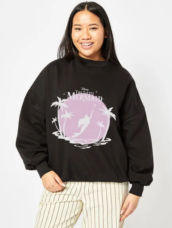 Disney The Little Mermaid Sunset Sweatshirt in Black sold by Skinnydip London