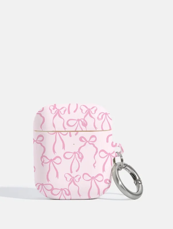Pink Bows AirPods Case sold by Skinnydip London