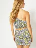 Graphic Floral Ruched Mini Skirt sold by Skinnydip London