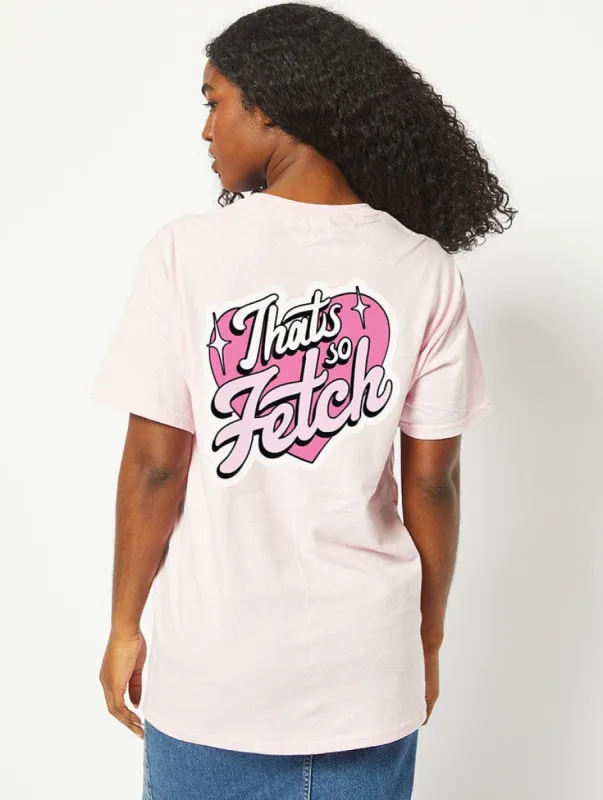 Mean Girls x Skinnydip That's so Fetch Heart T-Shirt in Pink sold by Skinnydip London
