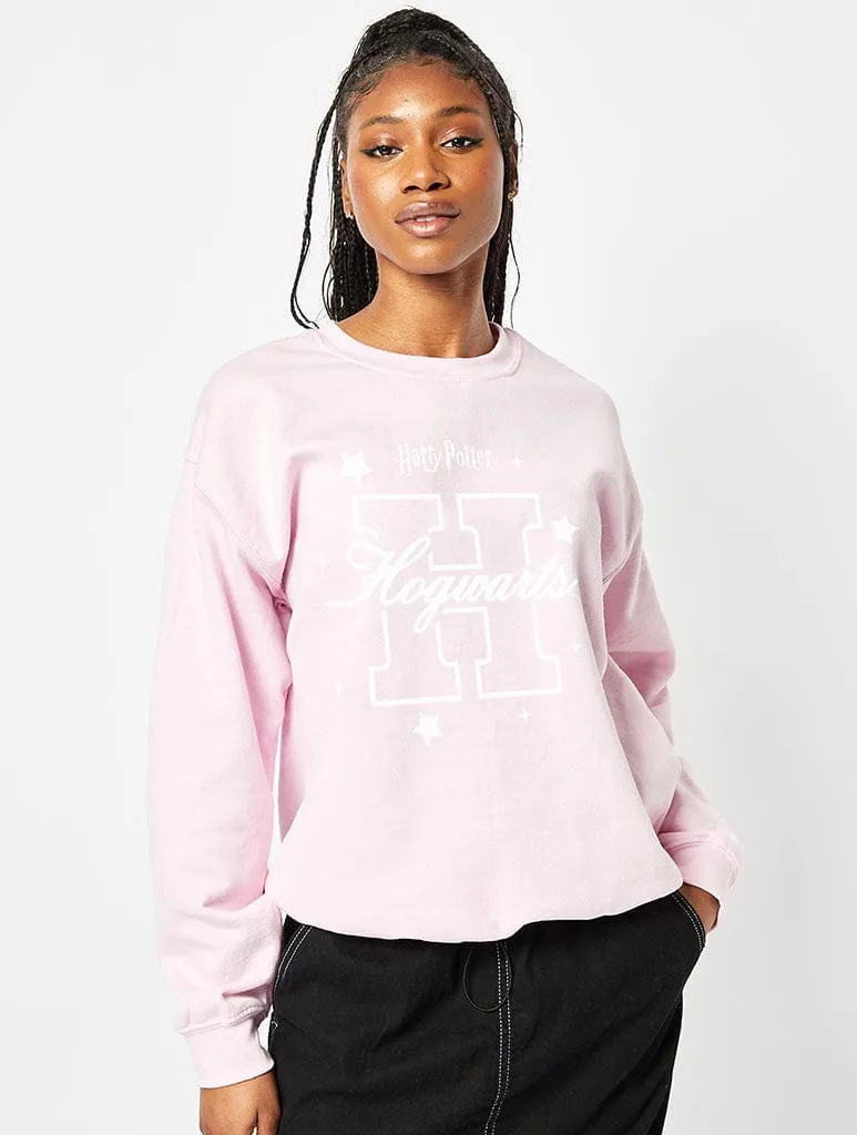 Harry Potter x Skinnydip Hogwarts Sweatshirt In Pink sold by Skinnydip London