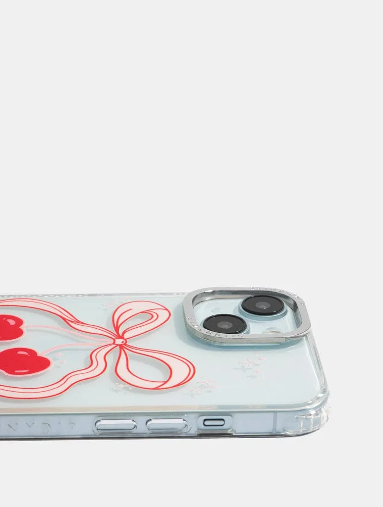 Cherry Ribbon Bow Shock iPhone Case sold by Skinnydip London product image thumbnail 5